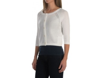 81% off Inhabit Crop Cardigan Sweater - 3/4 Sleeve (For Women)
