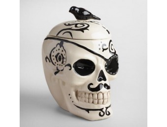 75% off Ceramic Skull Cookie Jar by World Market