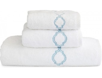 83% off Trellis Embroidered Soft Twist 3-Piece Towel Set