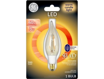 68% off GE LED 40W Vintage Style Cac Light Bulb