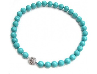 81% off 17" Necklace in 12mm Simulated Turquoise
