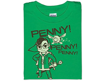 93% off Legend of Penny T-Shirt (Big Bang Theory / Zelda Mashup)