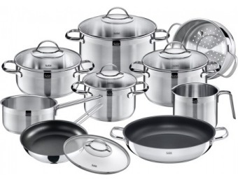 62% off Silit Achat Stainless Steel Cookware Set - 14-Piece