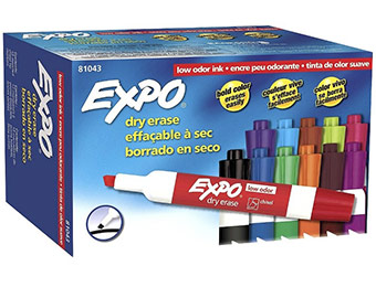 41% off Expo 12ct Chisel Tip Dry Erase Markers (Assorted Colors)