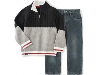67% off Calvin Klein Toddler Boys Color Block Sweater with Jeans