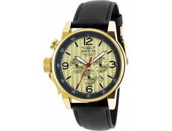 93% off Invicta Men's I-Force Chrono Leather Gold-Tone SS Watch