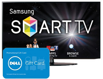 Free $50-$300 promo gift card w/ purchase of select Samsung, Sharp, and Vizio HDTVs, + Free Shipping