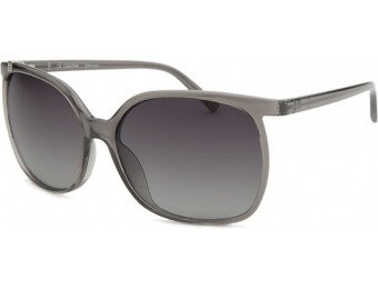 75% off Calvin Klein Women's Square Grey Translucent Sunglasses
