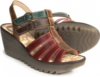 72% off Fly London Ygor Sandals - Leather, Wedge Heel (For Women)