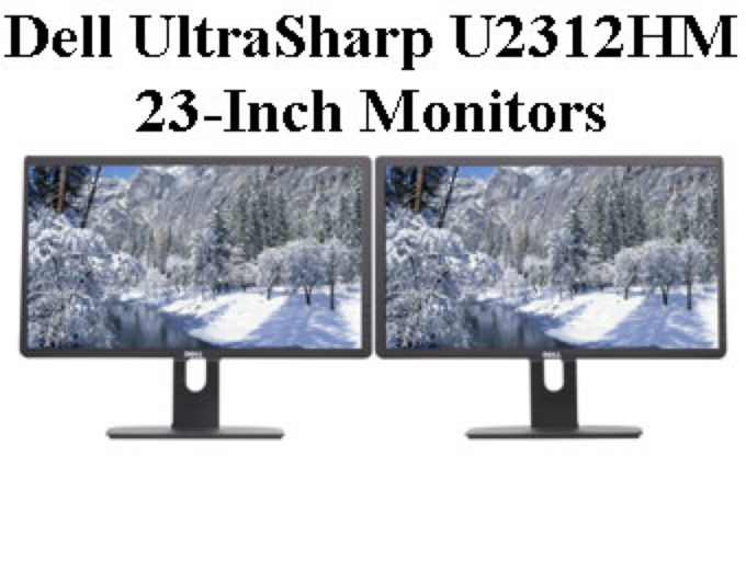 Dual Dell UltraSharp U2312HM 23" Monitors
