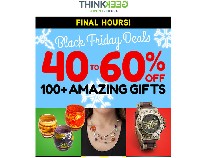 ThinkGeek Black Friday Deals - 60% off