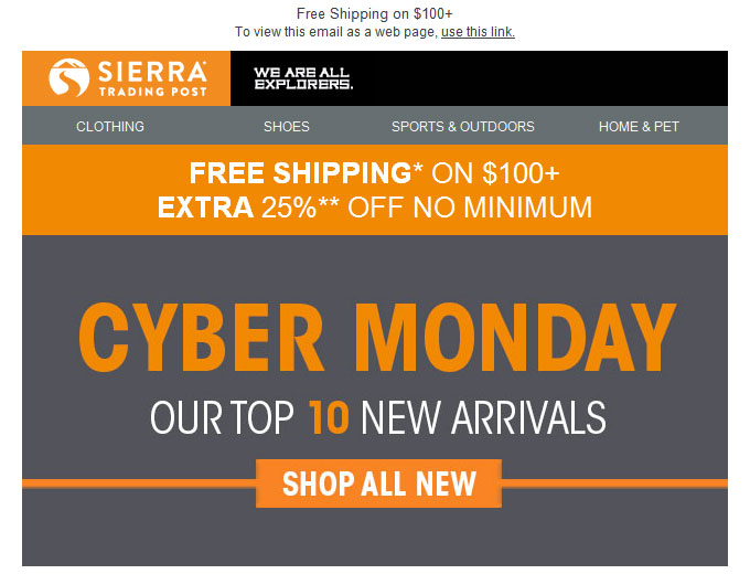 Sierra Trading Post Cyber Monday Deals