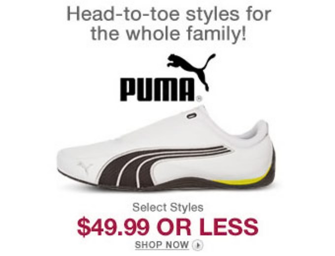 Deal: Head to Toe Puma Apparel $49 or Less + FS