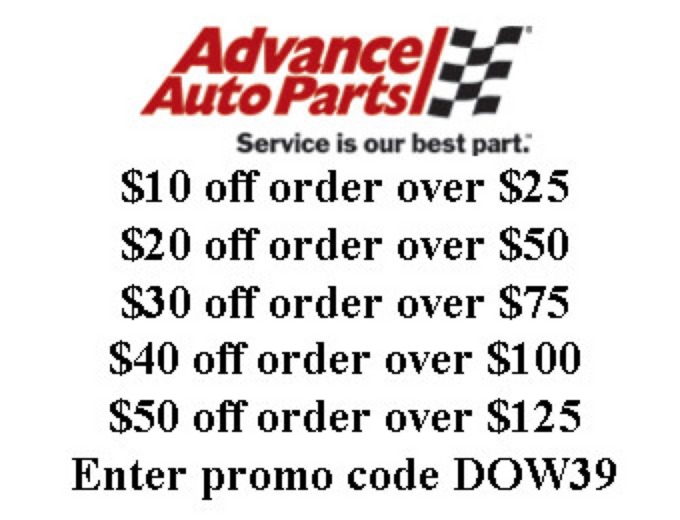 Advance Auto Parts Coupon - Up to $50 off