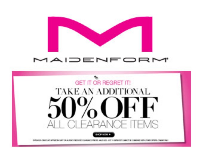 Extra 50% off All Clearance Items at Maidenform