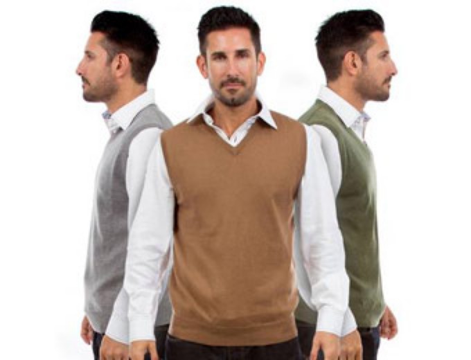 Men's Premium Slim Fit Sweater Vest 3-Pack