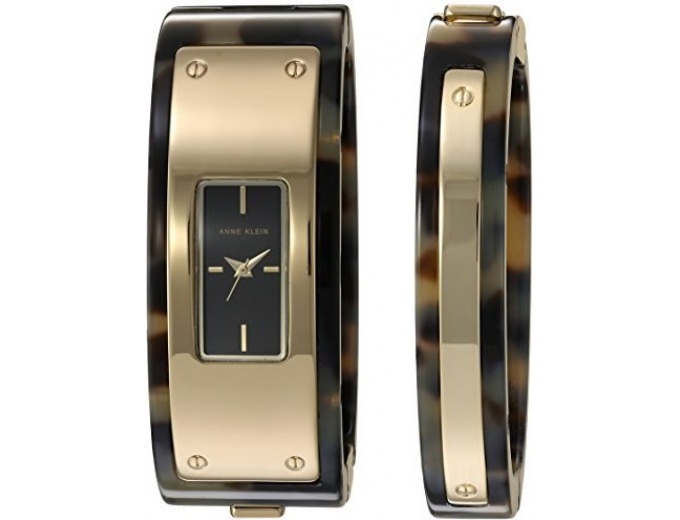 Anne Klein Metal and Resin Watch Set