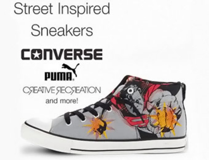 Up to 75% off Street Inspired Sneakers