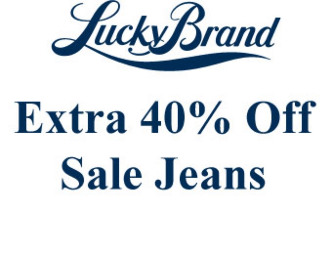 Extra 40% off Sale Jeans at Lucky Brand