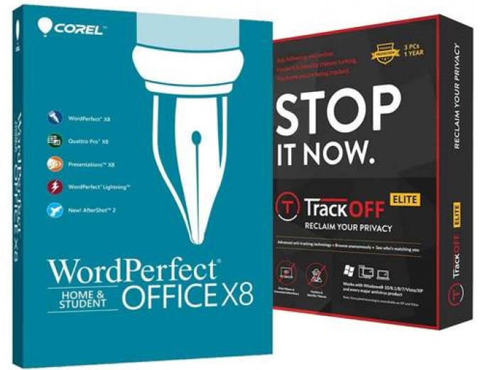 Corel WordPerfect Office X8 and TrackOFF Elite