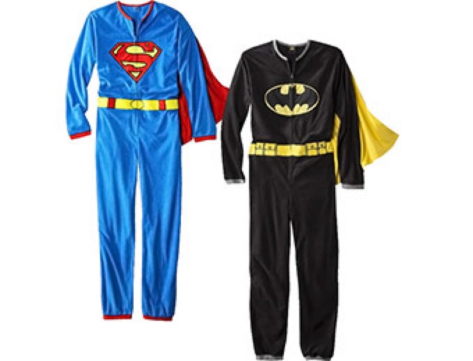 Men's Caped Superman or Batman PJ Costume