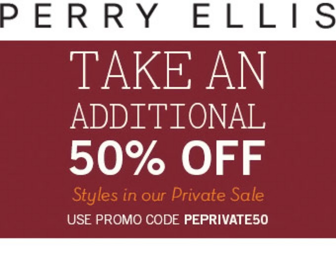 Extra 50% off at Perry Ellis