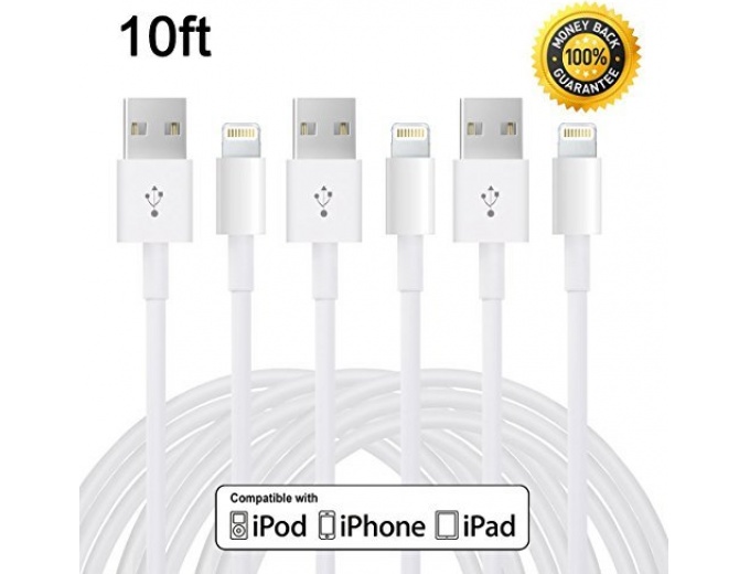 3 Pack Lightning Cable Charging Cord