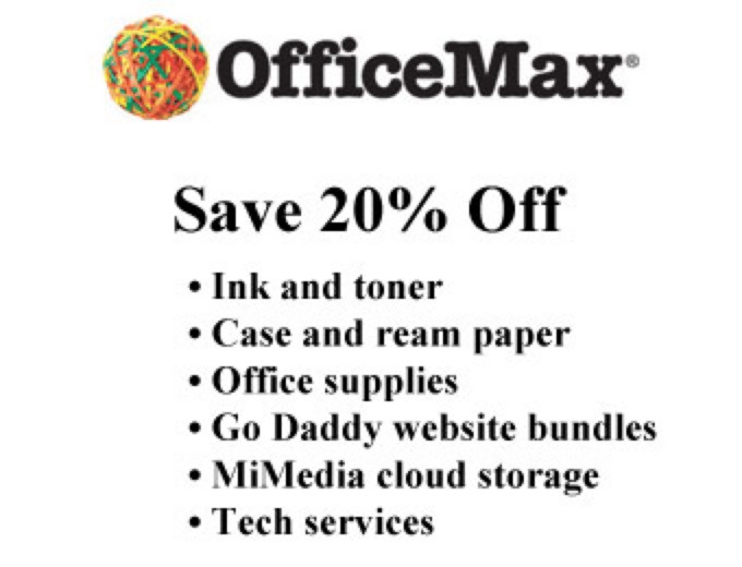 Extra 20% off Office Supplies at OfficeMax