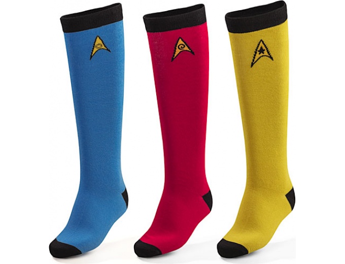 Star Trek OS 3-pack Ladies' Knee High Socks