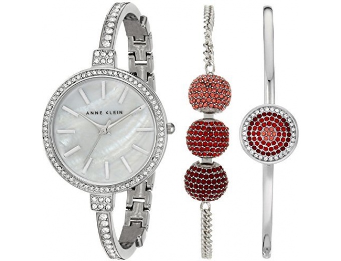 Anne Klein Swarovski Watch and Bracelet