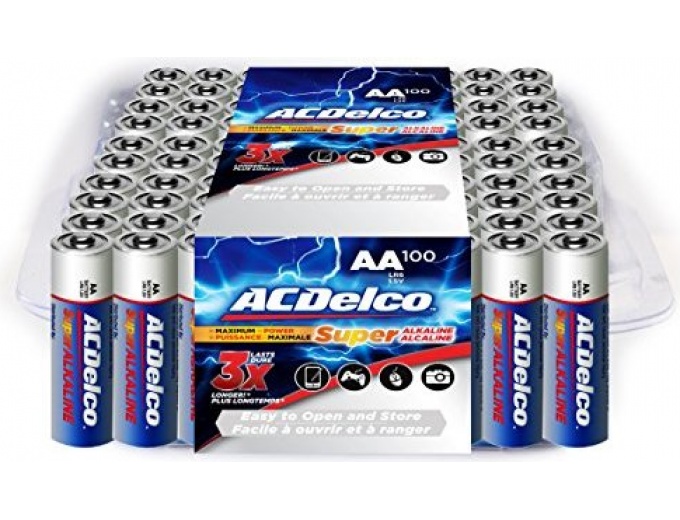 ACDelco 100-Ct Super Alkaline AA Batteries