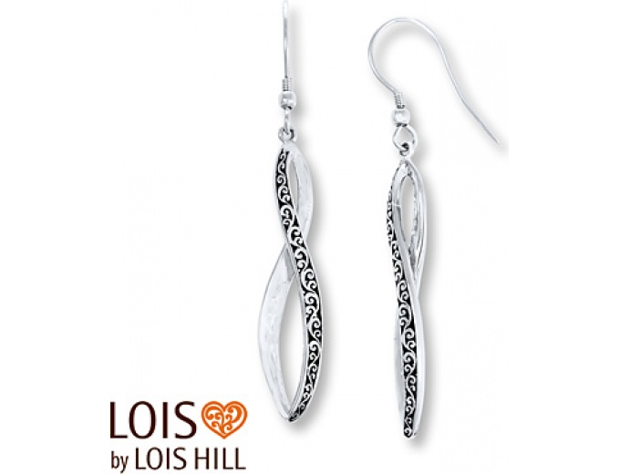 LOIS Infinity Symbol Sterling Silver Earrings