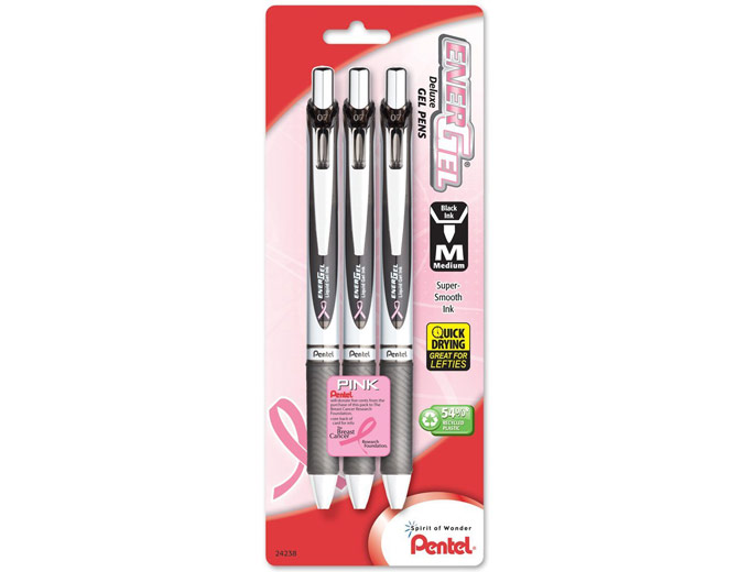 3-Pack Pentel EnerGel Deluxe Gel-Ink Pens