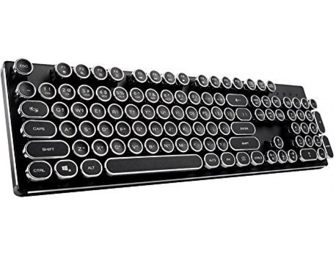 KrBn Retro LED Backlit Mechanical Keyboard