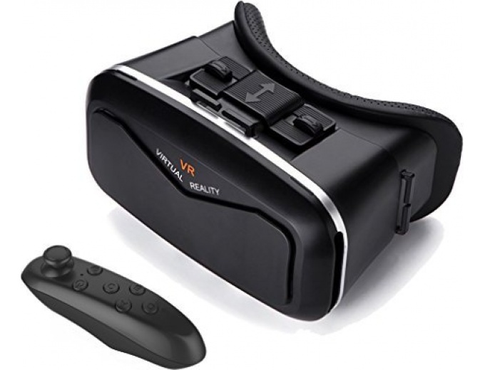 MSRM 3D VR Glasses w/ Bluetooth Remote