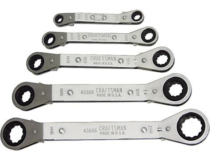 Craftsman 5Pc Metric Offset Ratchet Wrench Set