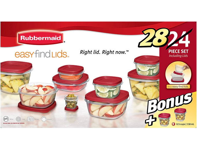 Rubbermaid 24-Piece Food Storage Set
