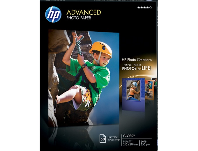 HP 8.5" x 11" Advanced Glossy Photo Paper