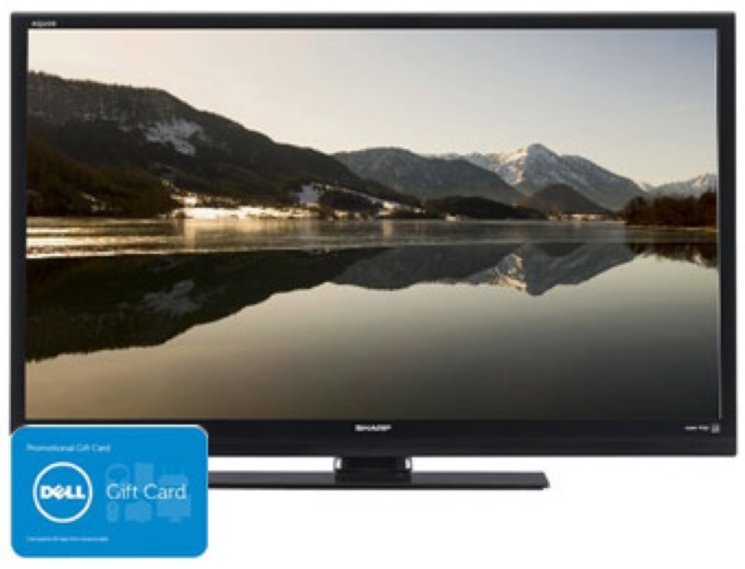Sharp LC-50LE442U HDTV + $150 eGift Card