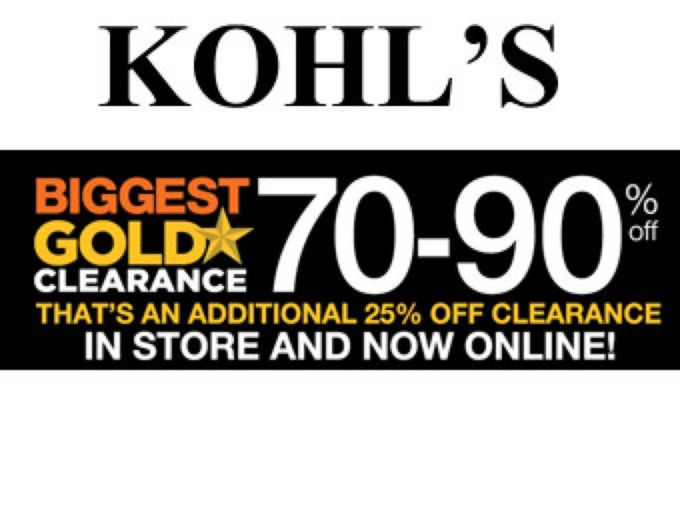 Up to 90% off Clearance Items at Kohl's
