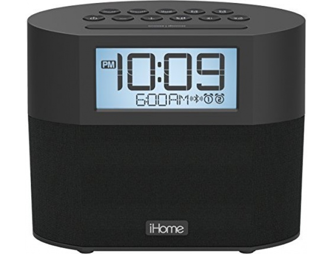 iHome Bluetooth Dual Alarm FM Clock Radio