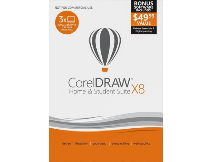 CorelDRAW Home & Student Suite X8, 3 PCs