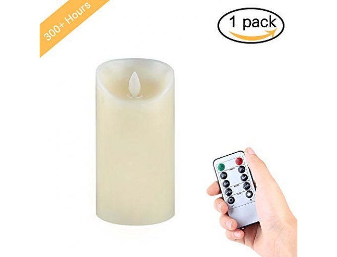 6" Real Wax Flameless Candle w/ Remote