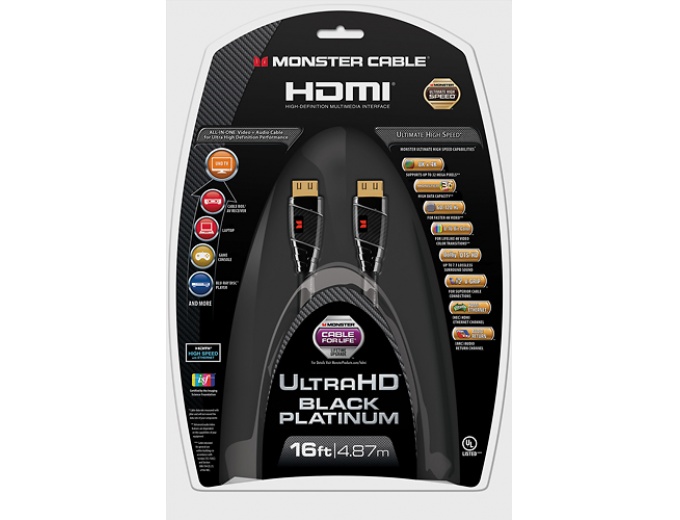 Monster Black Platinum Ultra HD HDMI Cable