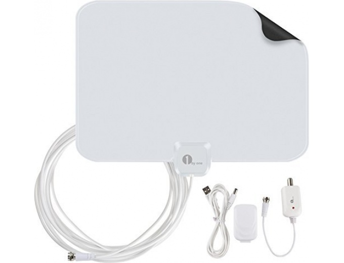 1byone 50 Miles Amplified HDTV Antenna