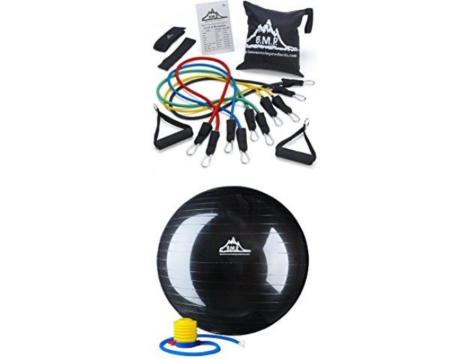 Black Mtn Resistance Bands & Stability Ball