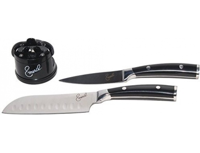 Emeril 2-Pc Knife Set with Sharpener