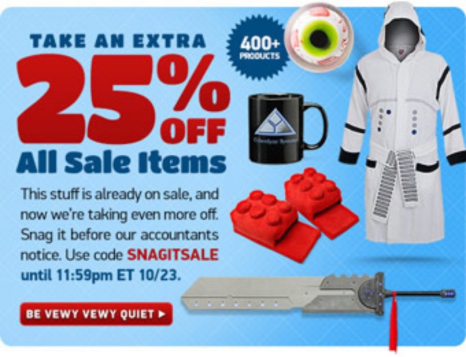 Extra 25% off All Sale Items at ThinkGeek