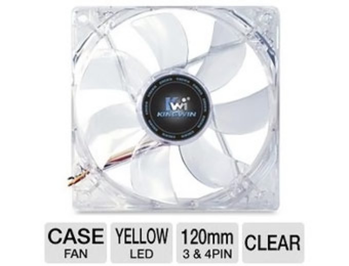 Free Kingwin CFY-012LB 120mm Yellow LED Case Fan