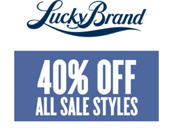 Extra 40% off Sale Styles at Lucky Brand